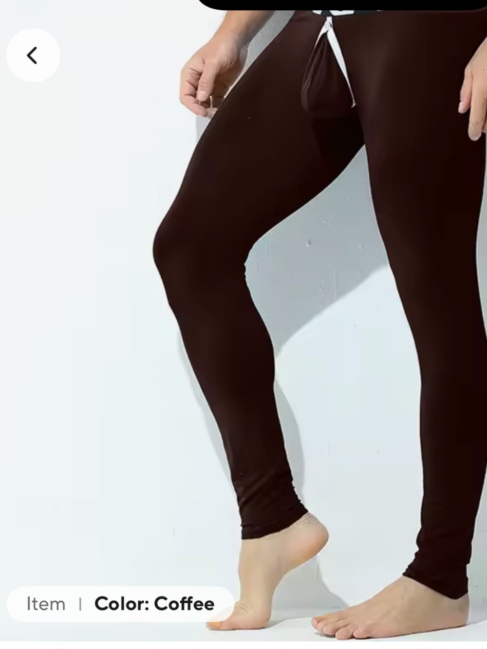 Men's Thermal Long Johns Briefs - Dark Brown